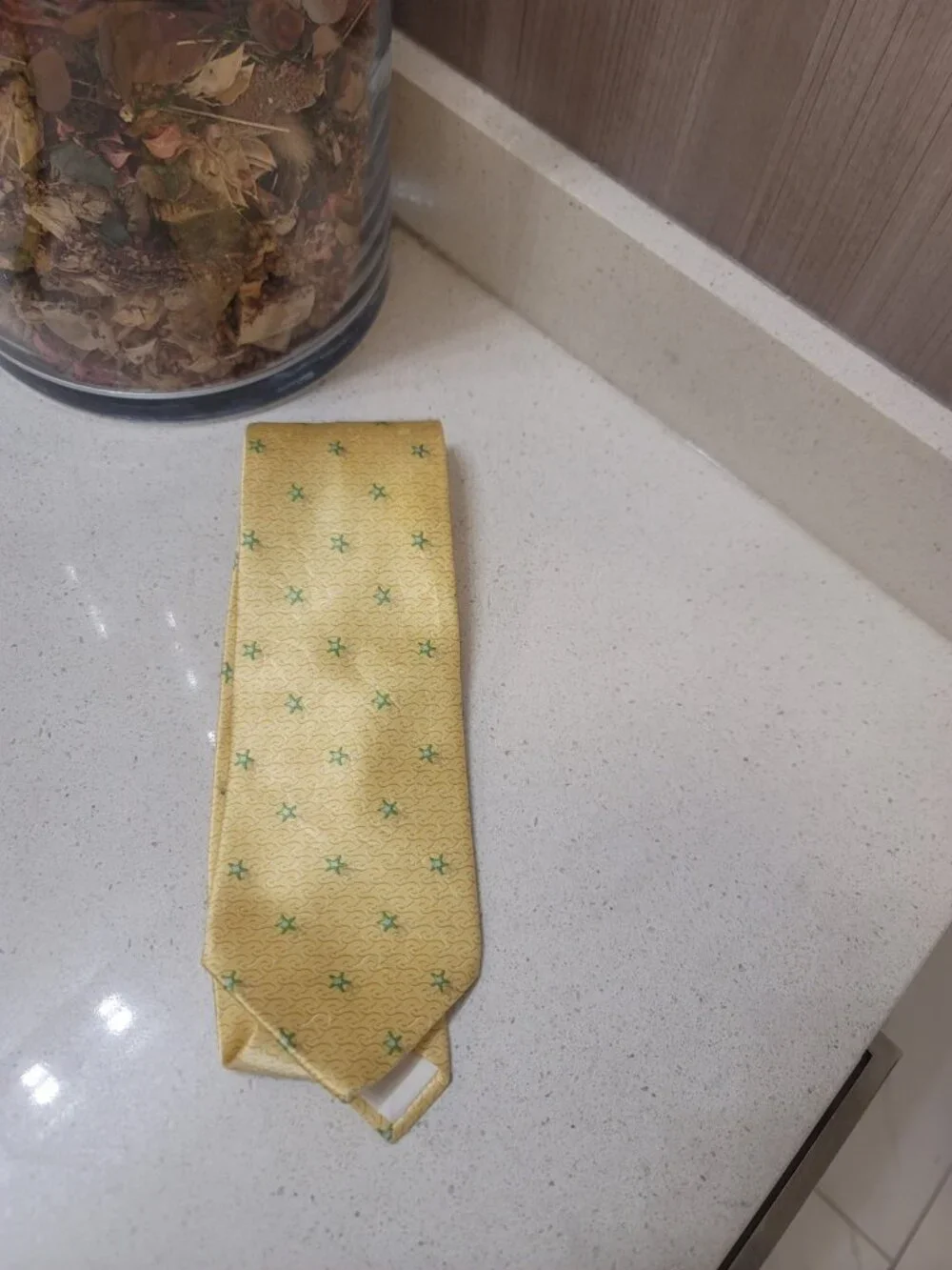 LANVIN Paris France Men’s Silk Tie Old Money Quiet Luxury honey gold